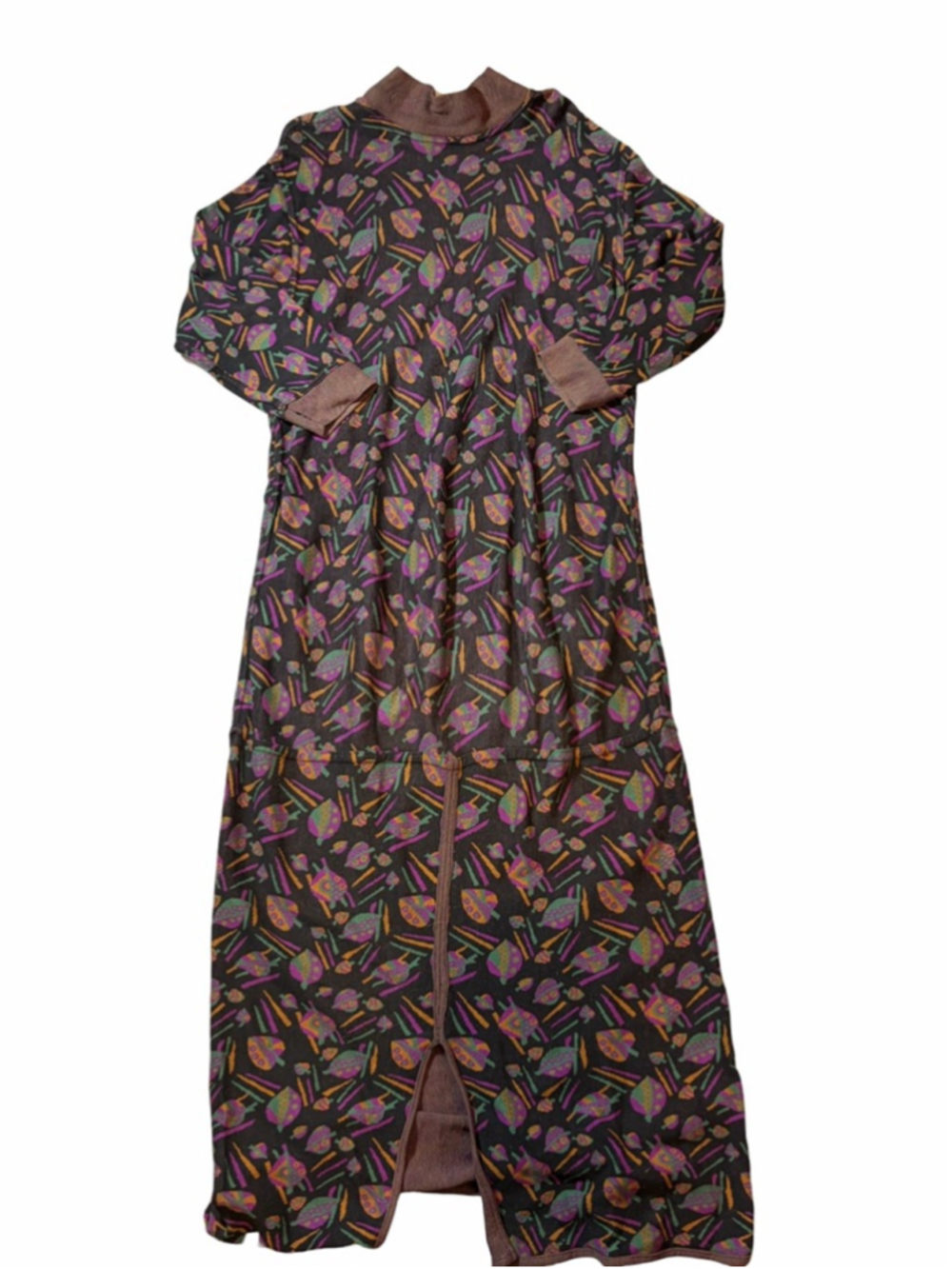 Angelheart Designs Abstract Cotton Lounge Dress Made USA Art Teacher Maxi